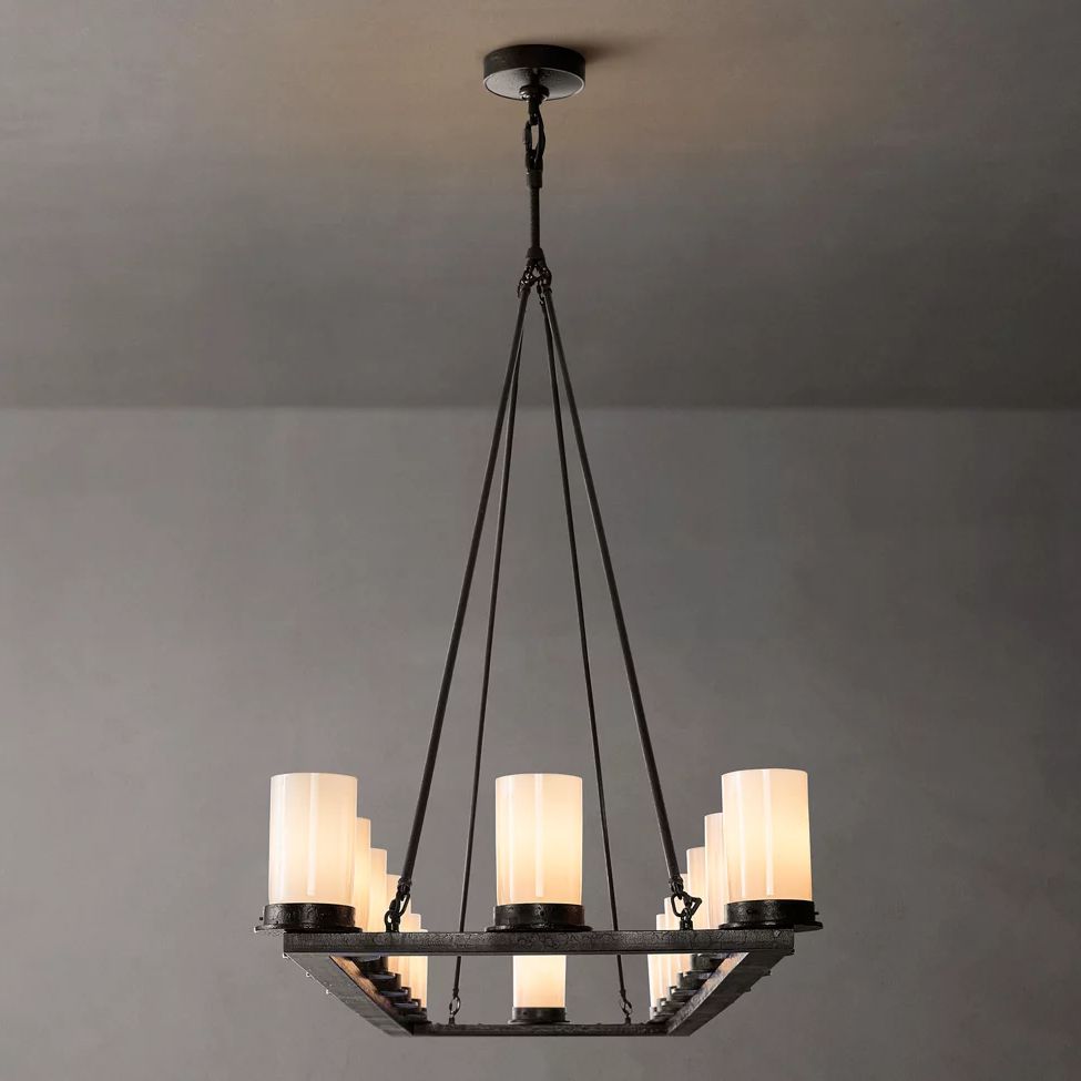 Ondra Flare Burnt Linear Chandelier 52"