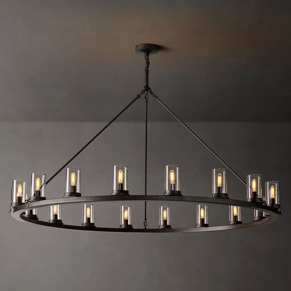 Ondra Flare Burnt Round Chandelier 60"