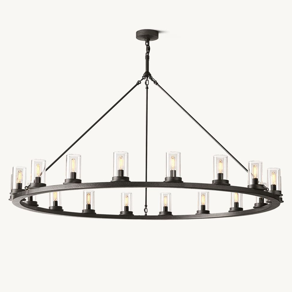 Ondra Flare Burnt Round Chandelier 60"