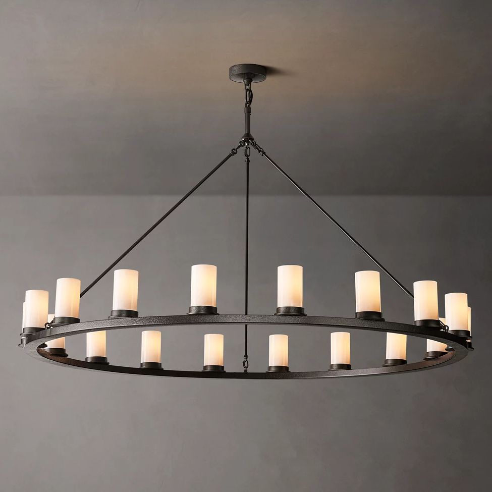Ondra Flare Burnt Round Chandelier 60"