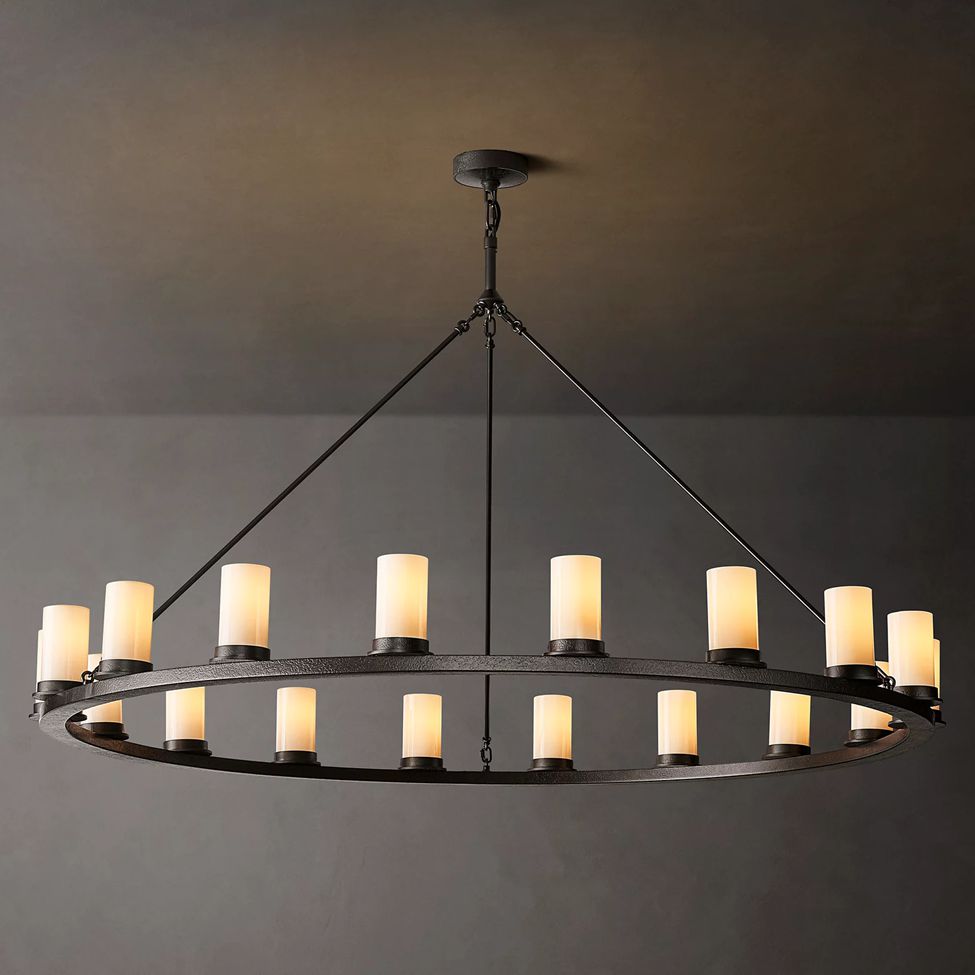 Ondra Flare Burnt Round Chandelier 60"