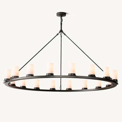 Ondra Flare Burnt Round Chandelier 60"