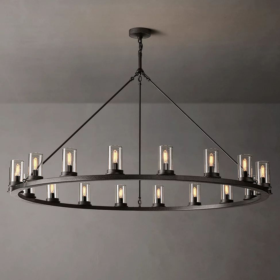 Ondra Flare Burnt Round Chandelier 60"