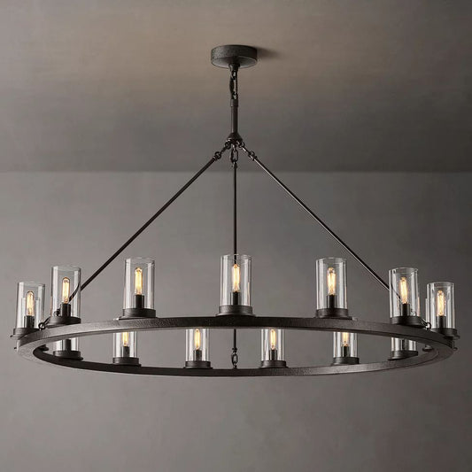Ondra Flare Burnt Round Chandelier 48"