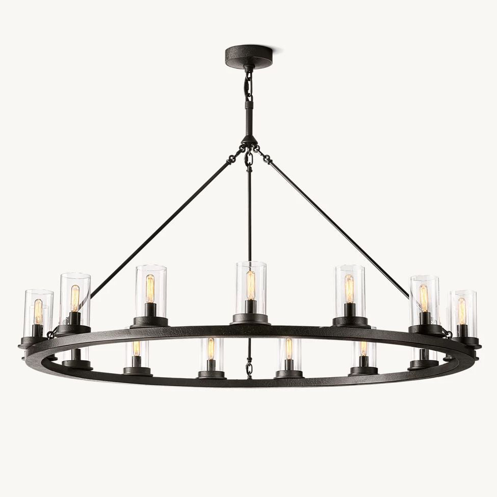 Ondra Flare Burnt Round Chandelier 48"