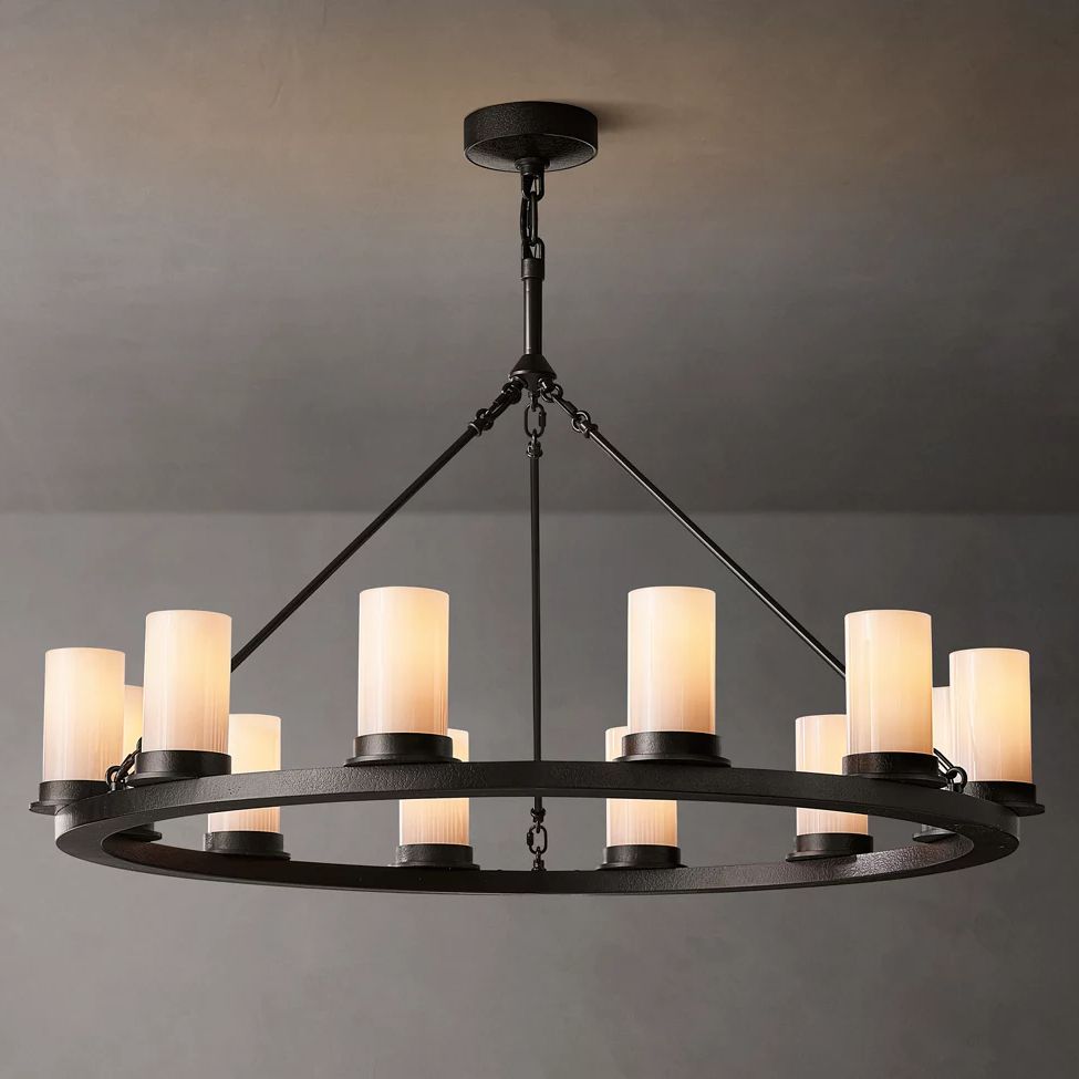 Ondra Flare Burnt Round Chandelier 36"