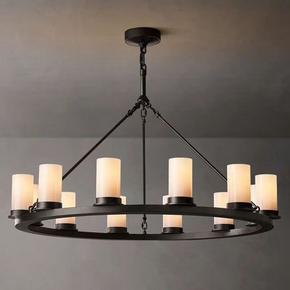 Ondra Flare Burnt Round Chandelier 36"