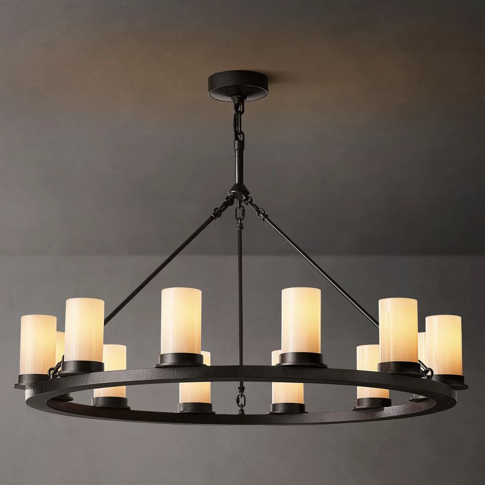 Ondra Flare Burnt Round Chandelier 36"