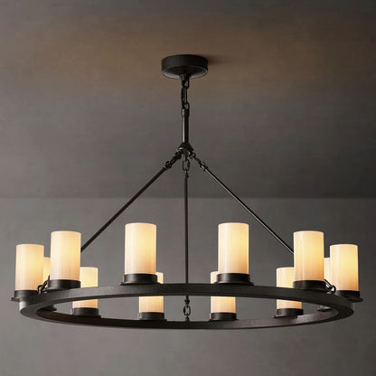 Ondra Flare Burnt Round Chandelier 36"