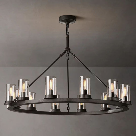 Ondra Flare Burnt Round Chandelier 36"