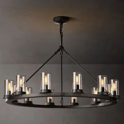 Ondra Flare Burnt Round Chandelier 36"