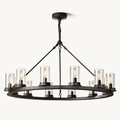 Ondra Flare Burnt Round Chandelier 36"