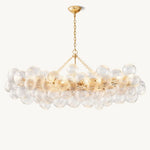 Dorian Swirled Glass Linear Chandelier 63"