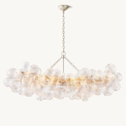 Dorian Swirled Glass Linear Chandelier 63"