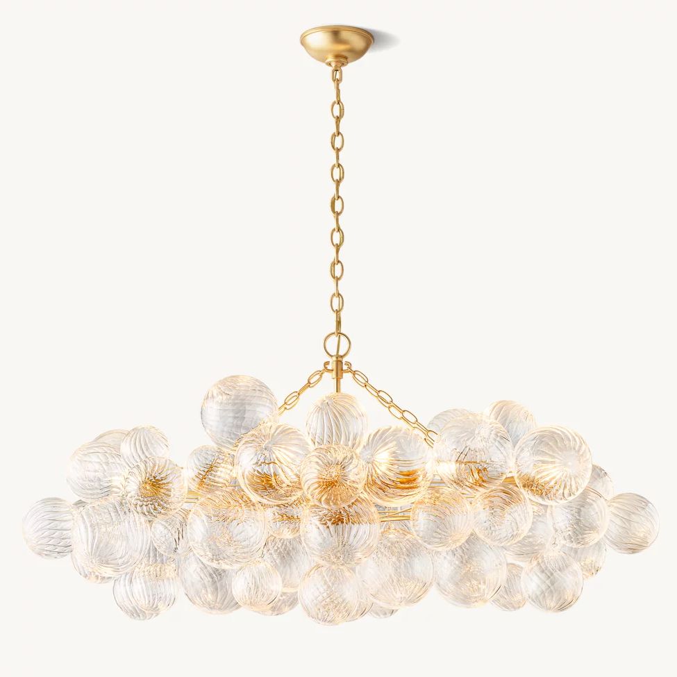 Dorian Swirled Glass Linear Chandelier 51"