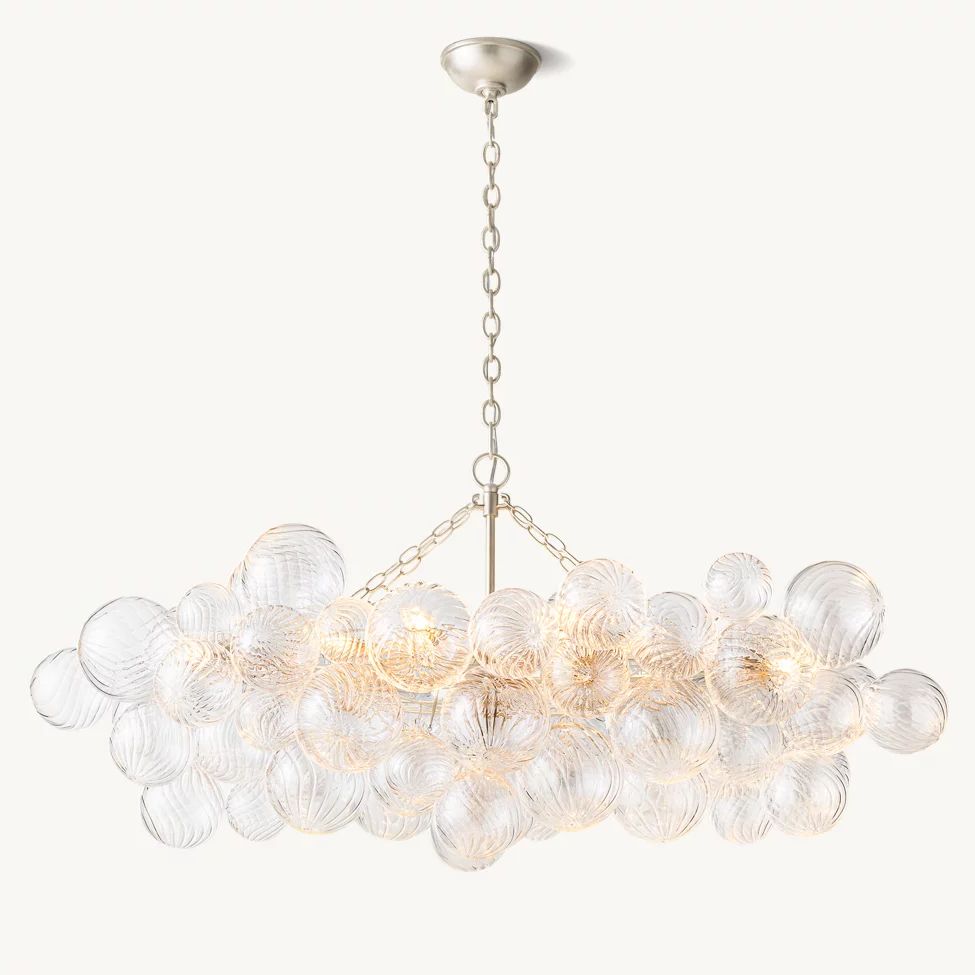 Dorian Swirled Glass Linear Chandelier 51"