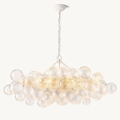 Dorian Swirled Glass Linear Chandelier 51"