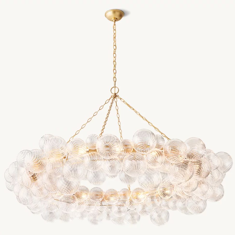 Dorian Swirled Glass Ring Chandelier 63"
