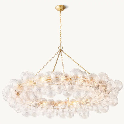 Dorian Swirled Glass Ring Chandelier 63"