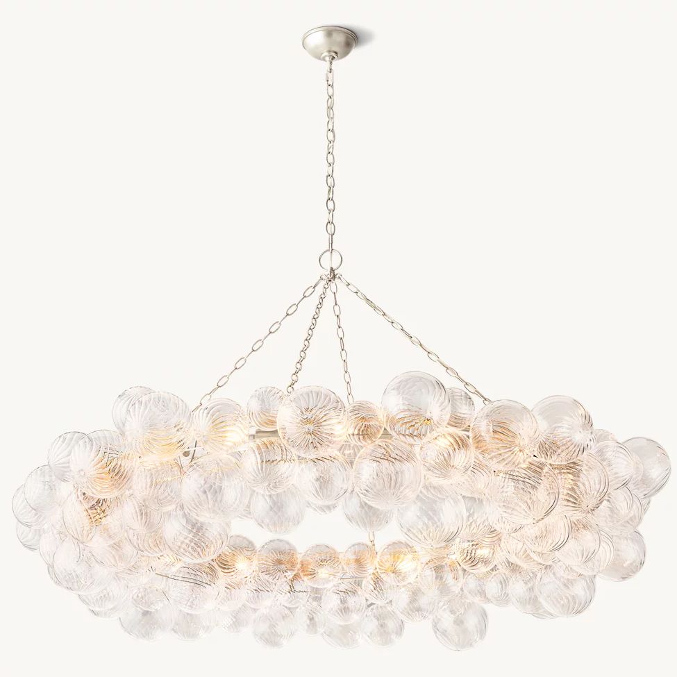 Dorian Swirled Glass Ring Chandelier 63"