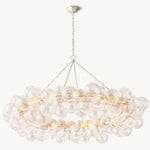 Dorian Swirled Glass Ring Chandelier 63"