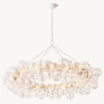 Dorian Swirled Glass Ring Chandelier 63"