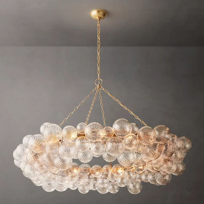 Dorian Swirled Glass Ring Chandelier 54"