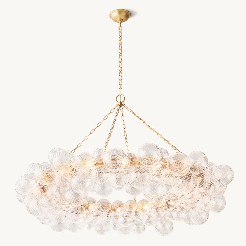 Dorian Swirled Glass Ring Chandelier 54"