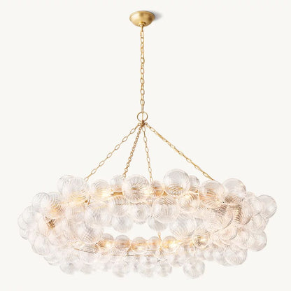 Dorian Swirled Glass Ring Chandelier 54"