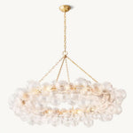Dorian Swirled Glass Ring Chandelier 54"