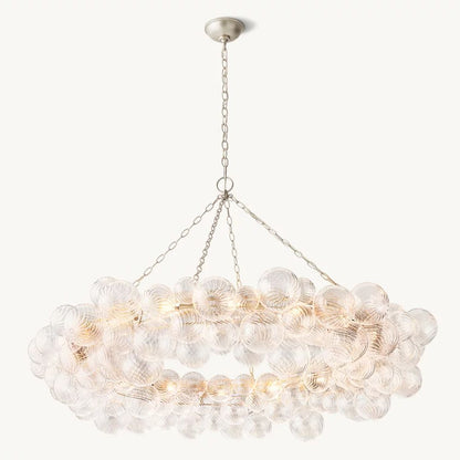 Dorian Swirled Glass Ring Chandelier 54"