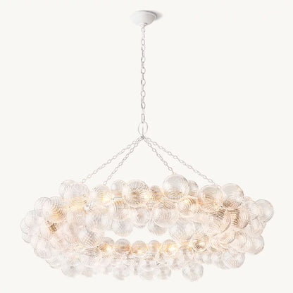 Dorian Swirled Glass Ring Chandelier 54"