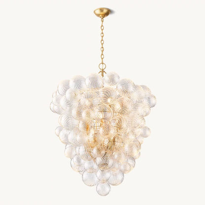 Dorian Swirled Glass Entry Chandelier 36"