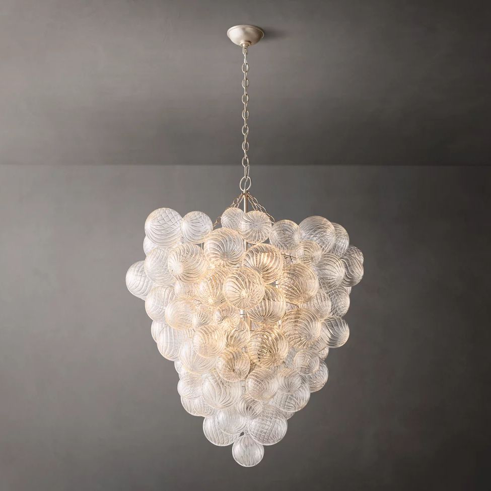 Dorian Swirled Glass Entry Chandelier 36"