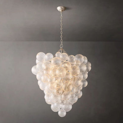 Dorian Swirled Glass Entry Chandelier 36"