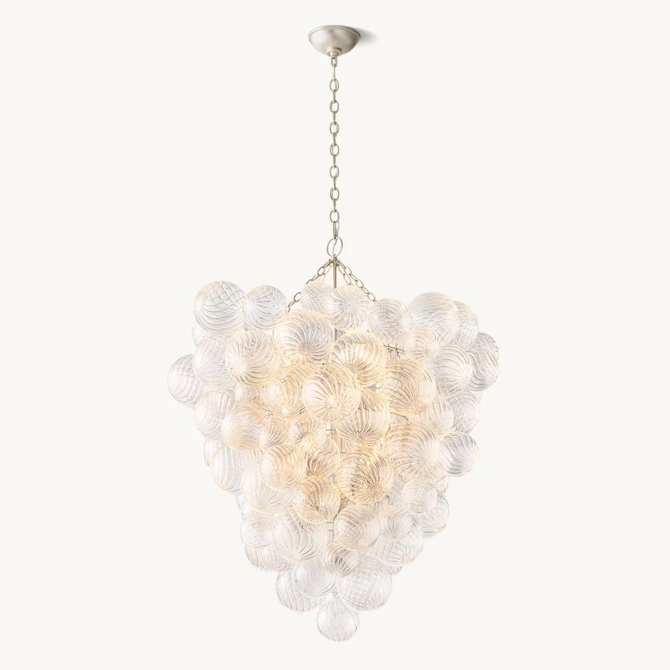 Dorian Swirled Glass Entry Chandelier 36"