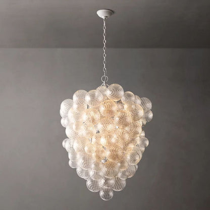 Dorian Swirled Glass Entry Chandelier 36"