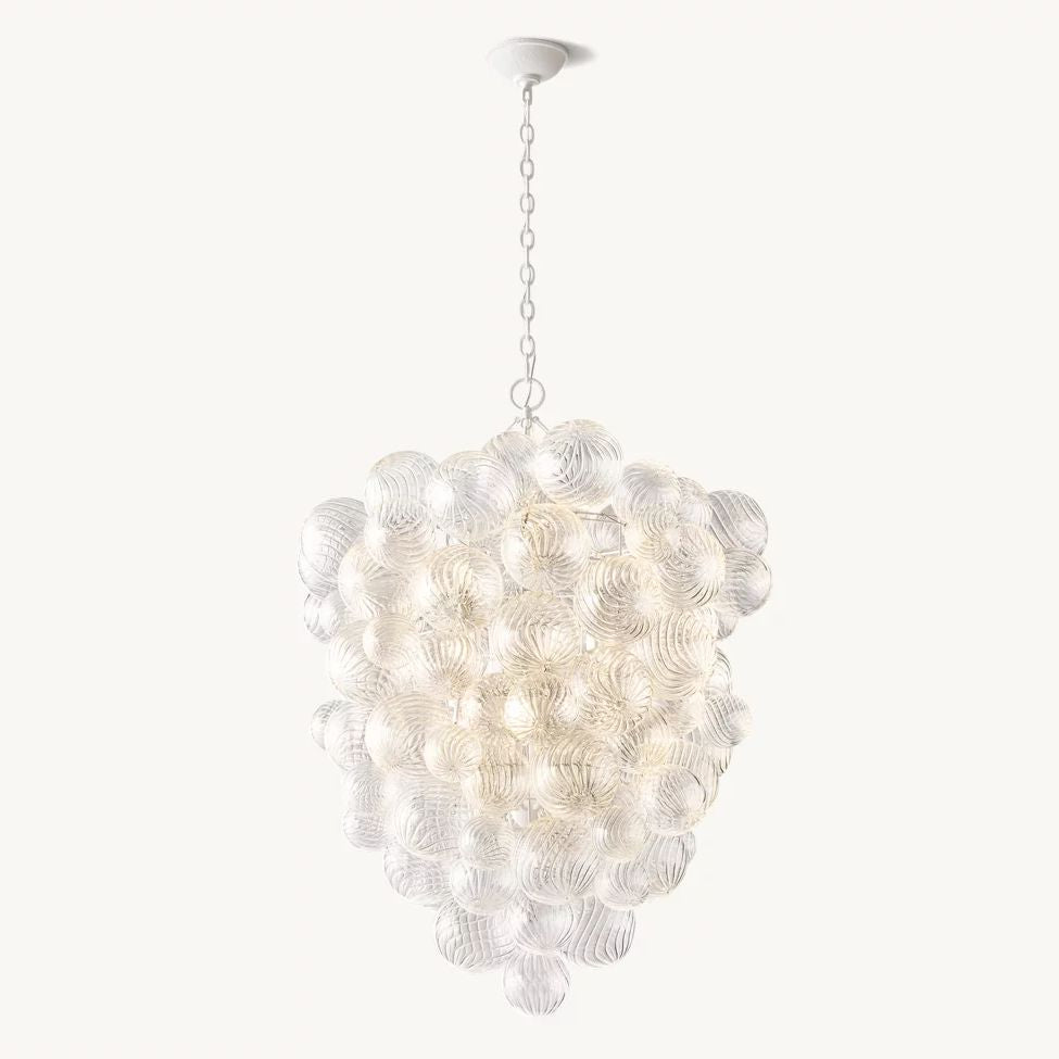 Dorian Swirled Glass Entry Chandelier 36"