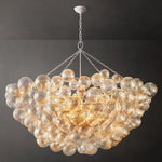 Dorian Swirled Glass Round Chandelier 66"