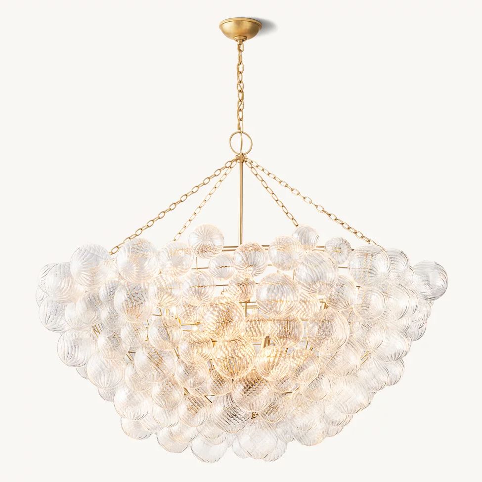 Dorian Swirled Glass Round Chandelier 56"