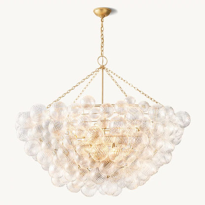Dorian Swirled Glass Round Chandelier 56"
