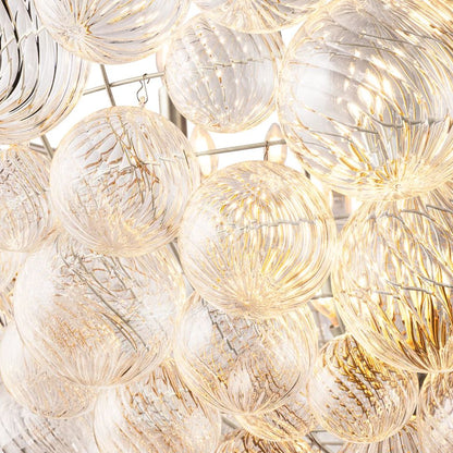 Dorian Swirled Glass Round Chandelier 56"