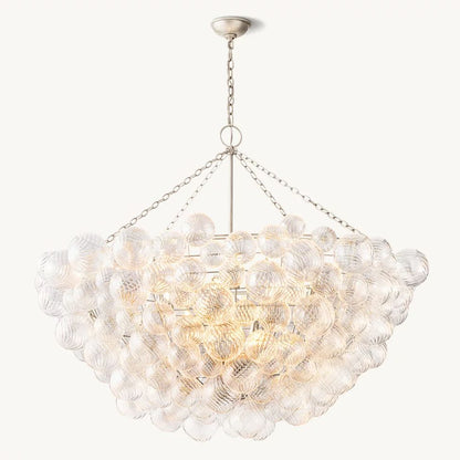 Dorian Swirled Glass Round Chandelier 56"