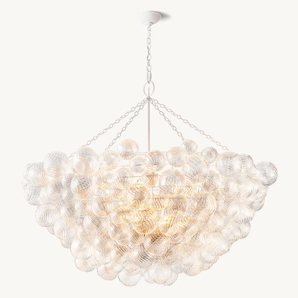 Dorian Swirled Glass Round Chandelier 56"