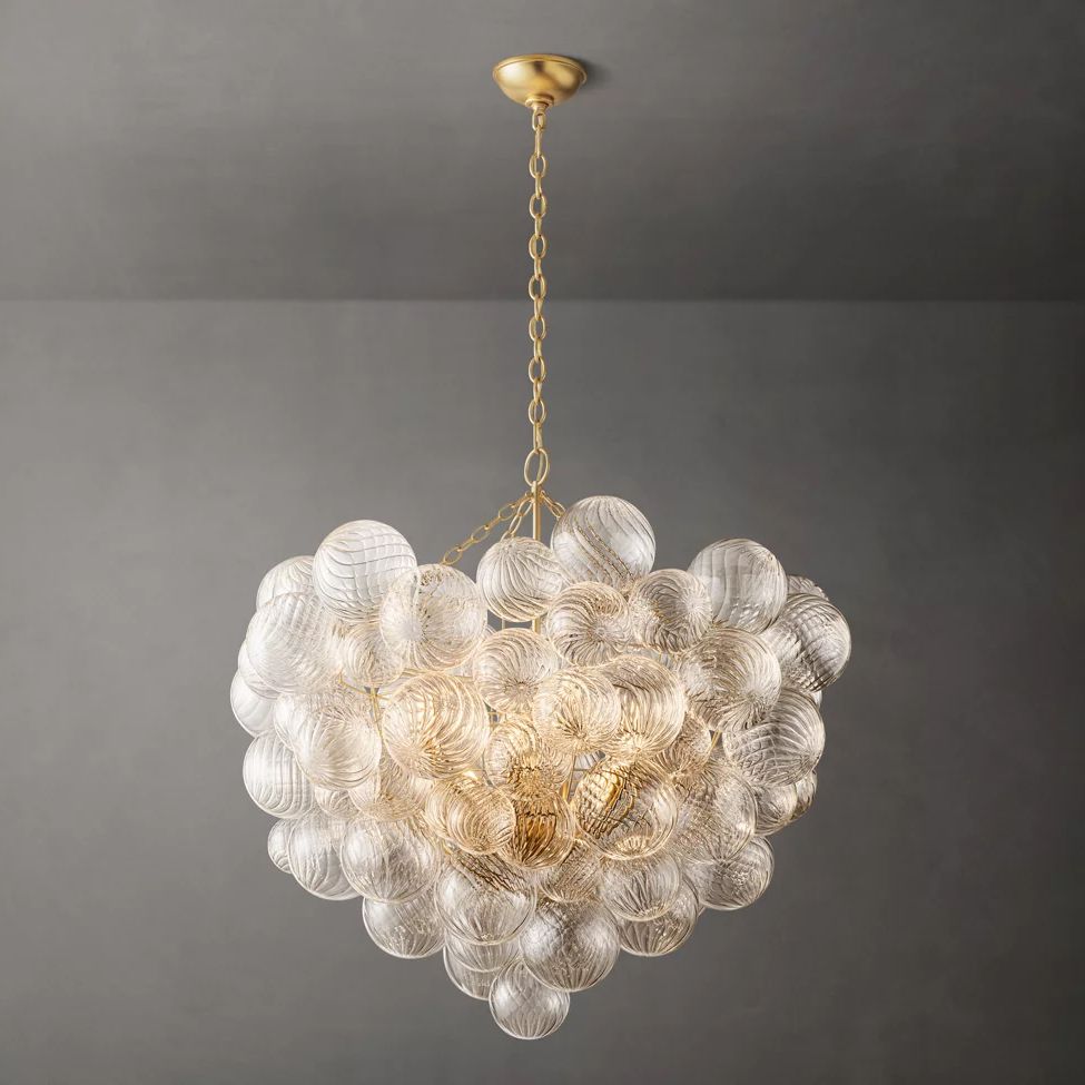 Dorian Swirled Glass Round Chandelier 38"