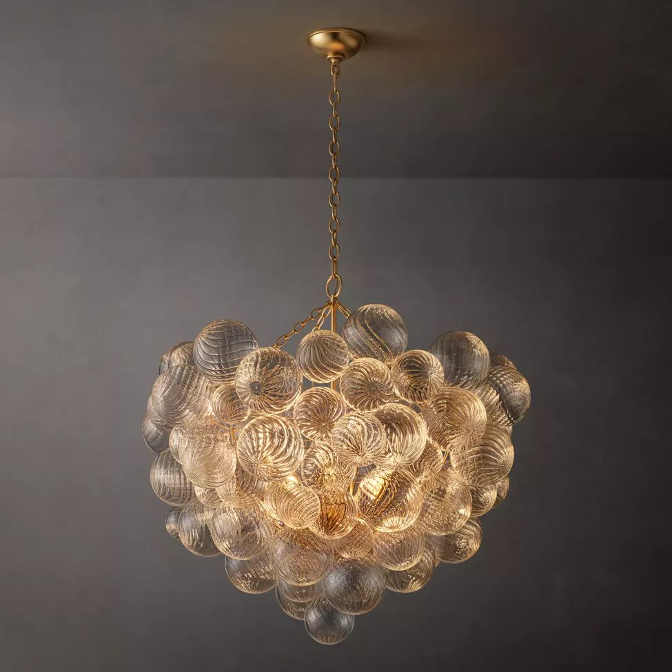 Dorian Swirled Glass Round Chandelier 38"