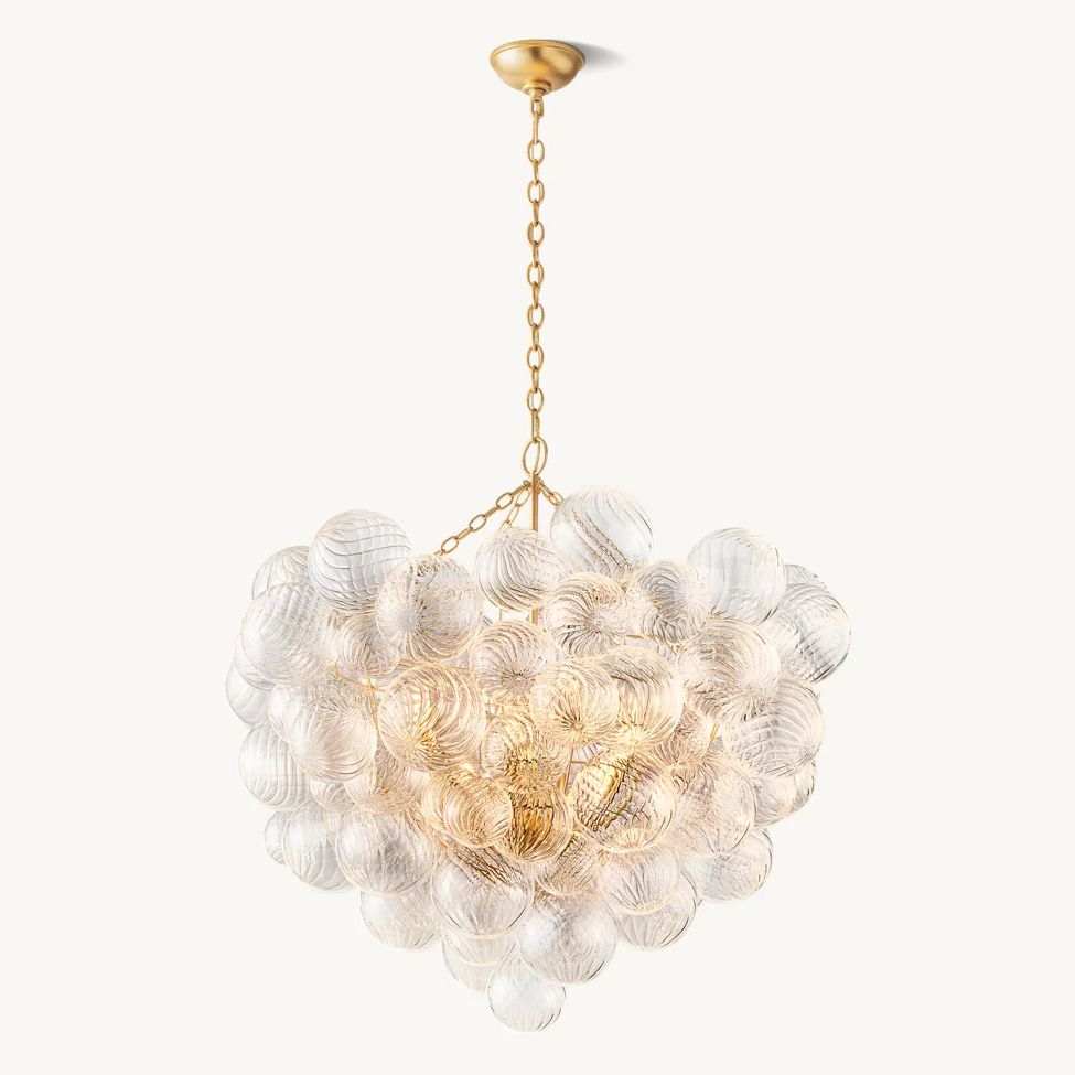 Dorian Swirled Glass Round Chandelier 38"