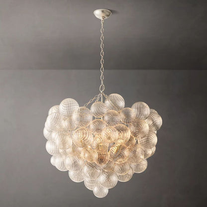 Dorian Swirled Glass Round Chandelier 38"