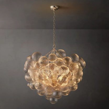 Dorian Swirled Glass Round Chandelier 38"