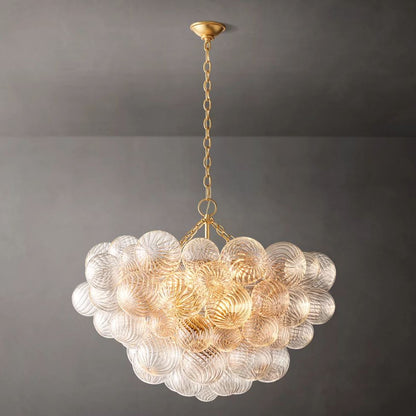 Dorian Swirled Glass Round Chandelier 33"
